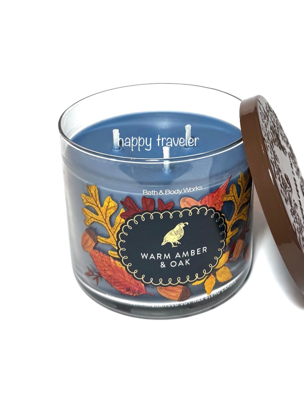 WARM AMBER & OAK 3-Wick Candle - Picture 2 of 3